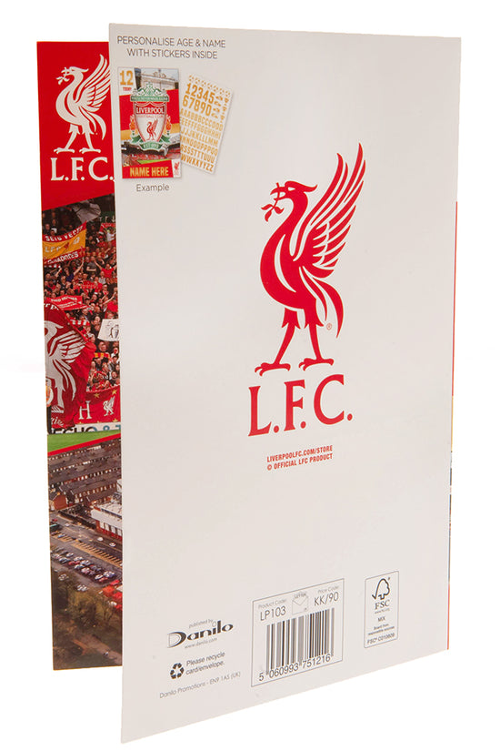 Liverpool FC Birthday Card With Stickers 5