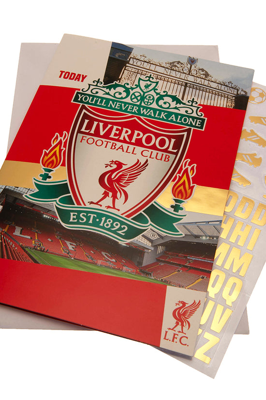 Liverpool FC Birthday Card With Stickers