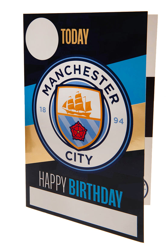 Manchester City FC Birthday Card With Stickers 2