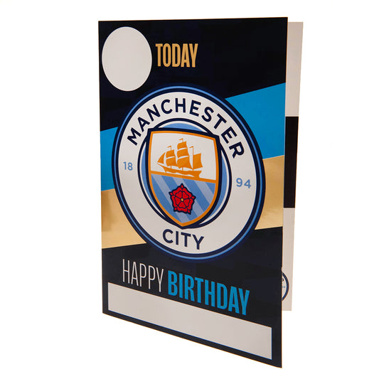 Manchester City FC Birthday Card With Stickers 2
