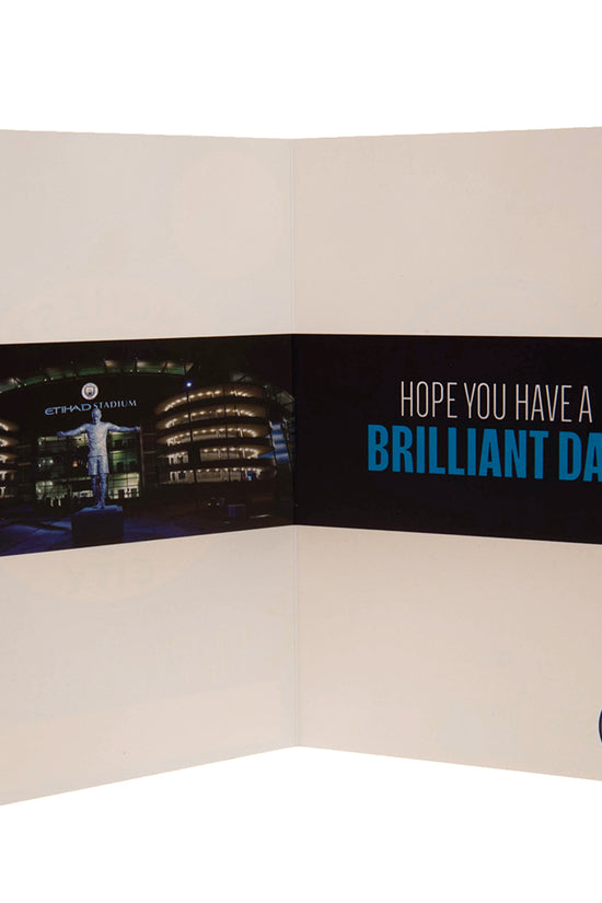 Manchester City FC Birthday Card With Stickers 3
