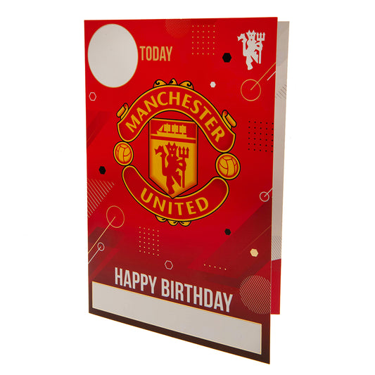 Manchester United FC Birthday Card With Stickers 2