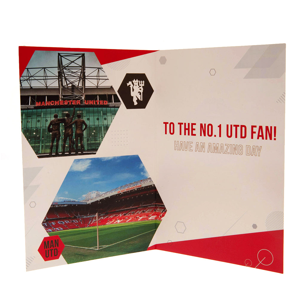 Manchester United FC Birthday Card With Stickers 3