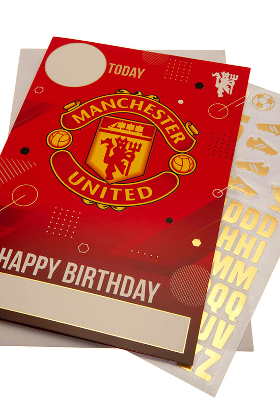 Manchester United FC Birthday Card With Stickers