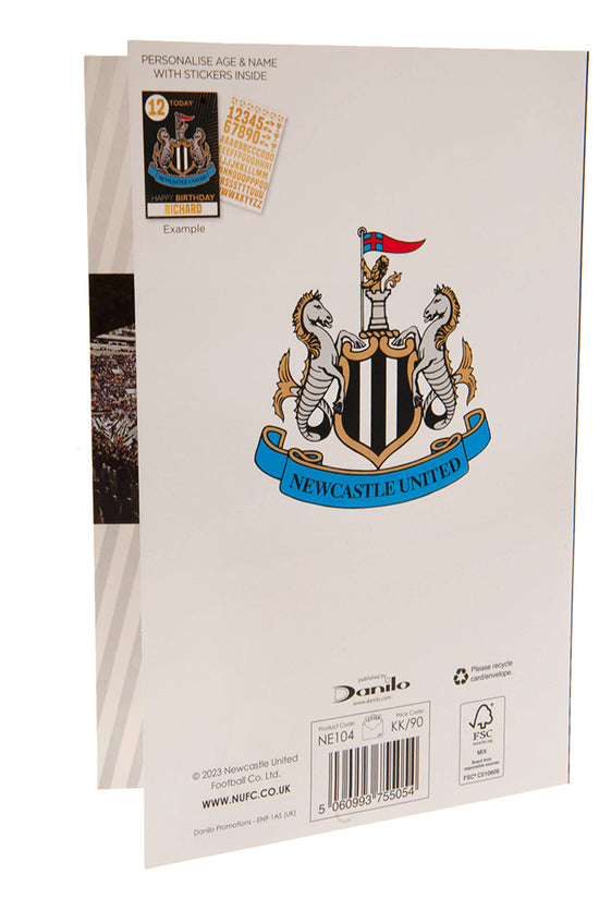 Newcastle United FC Birthday Card With Stickers 5