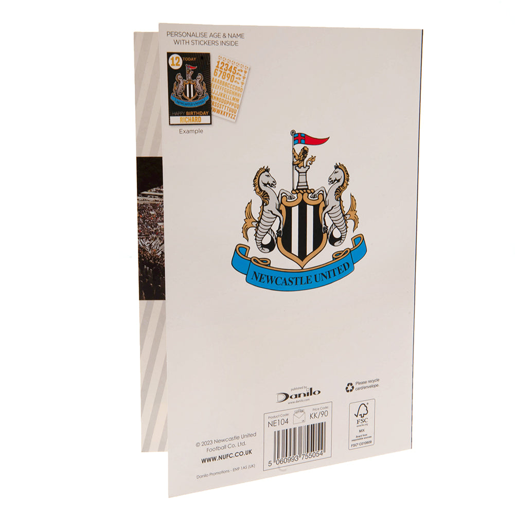 Newcastle United FC Birthday Card With Stickers 5