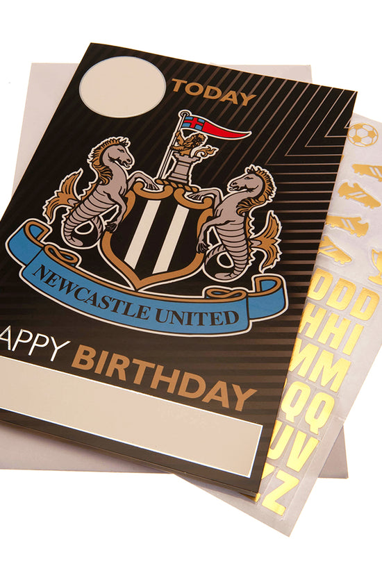 Newcastle United FC Birthday Card With Stickers