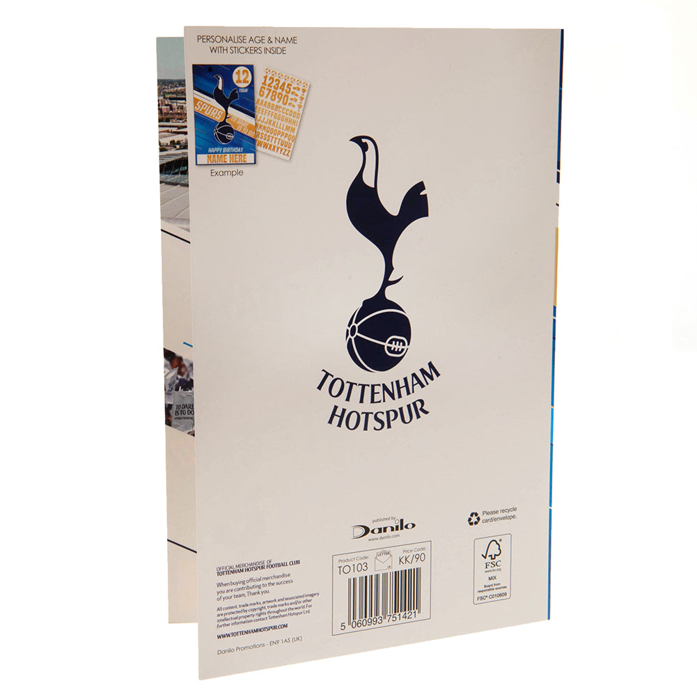 Tottenham Hotspur FC Birthday Card With Stickers 5