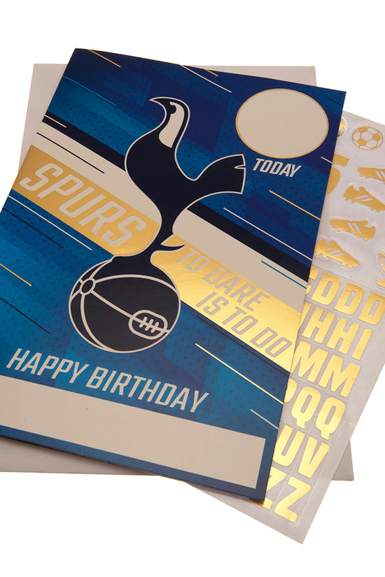 Tottenham Hotspur FC Birthday Card With Stickers