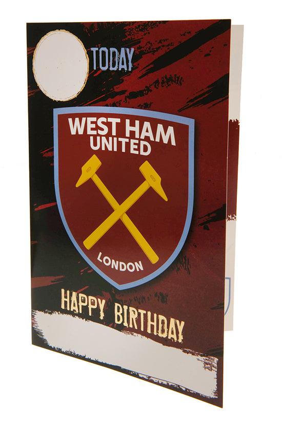 West Ham United FC Birthday Card With Stickers 2