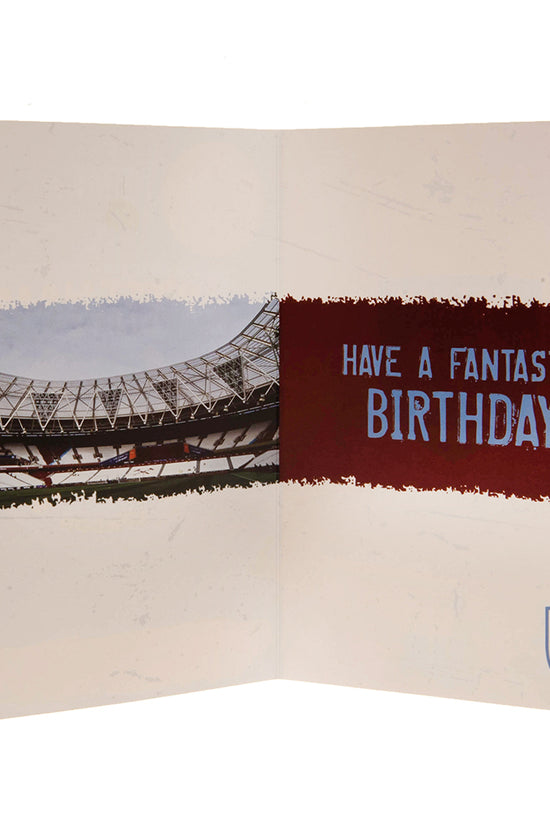 West Ham United FC Birthday Card With Stickers 3