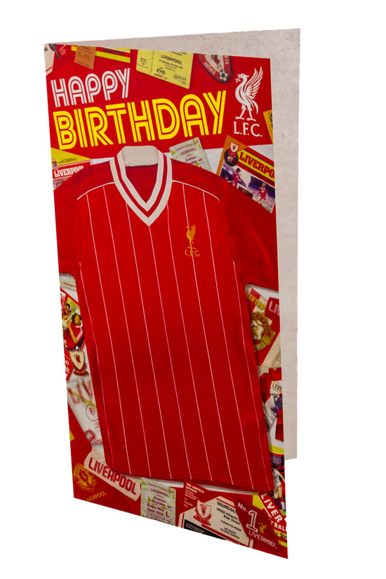 Liverpool FC Retro Shirt Birthday Card