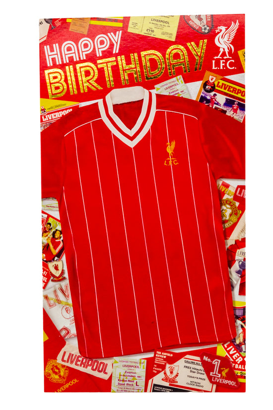 Liverpool FC Retro Shirt Birthday Card