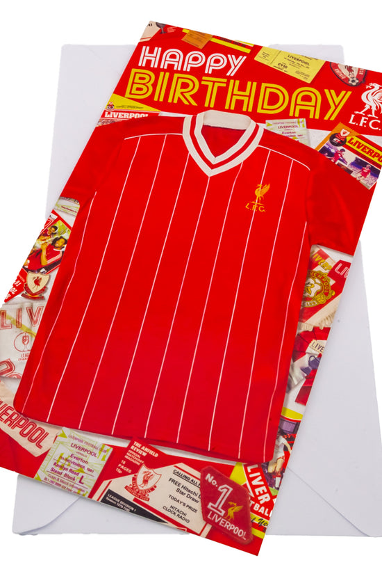 Liverpool FC Retro Shirt Birthday Card