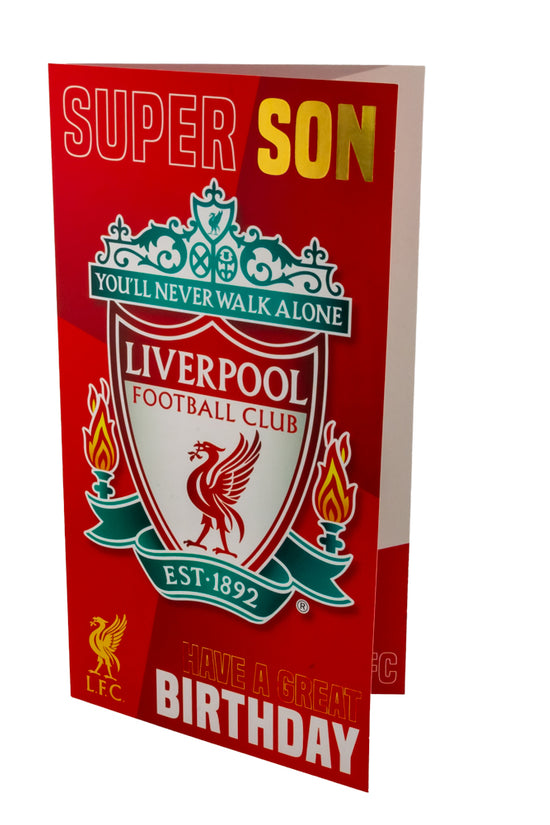 Liverpool FC Super Son Birthday Card