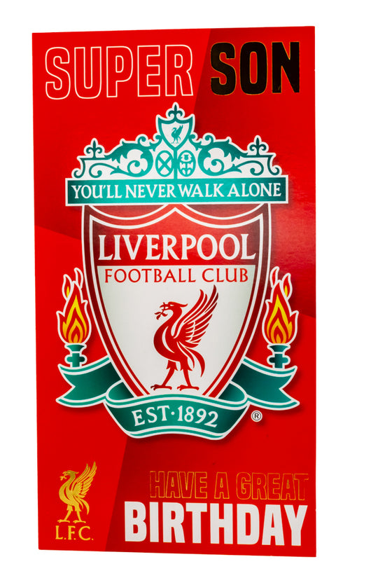 Liverpool FC Super Son Birthday Card