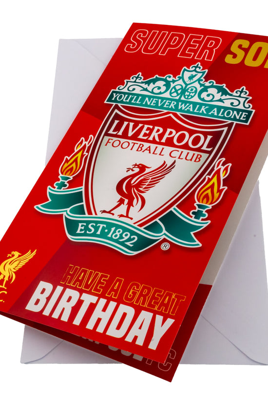 Liverpool FC Super Son Birthday Card