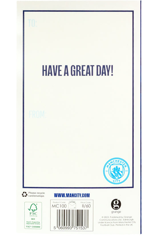 Manchester City FC Crest Birthday Card