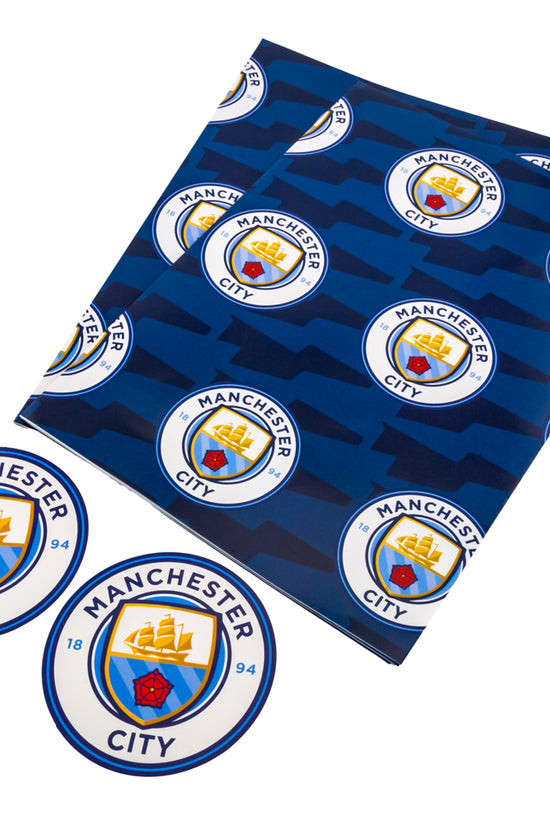 Manchester City FC Text Gift Wrap