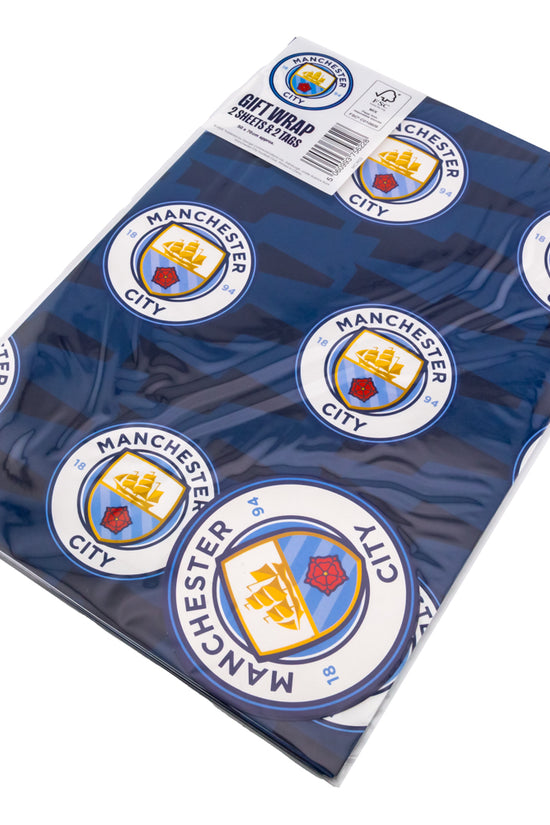 Manchester City FC Text Gift Wrap