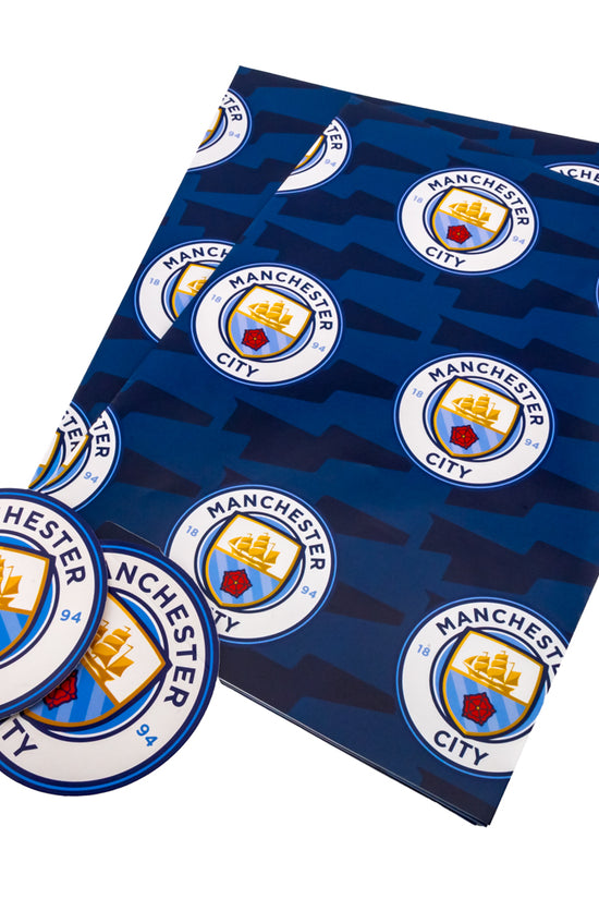 Manchester City FC Text Gift Wrap