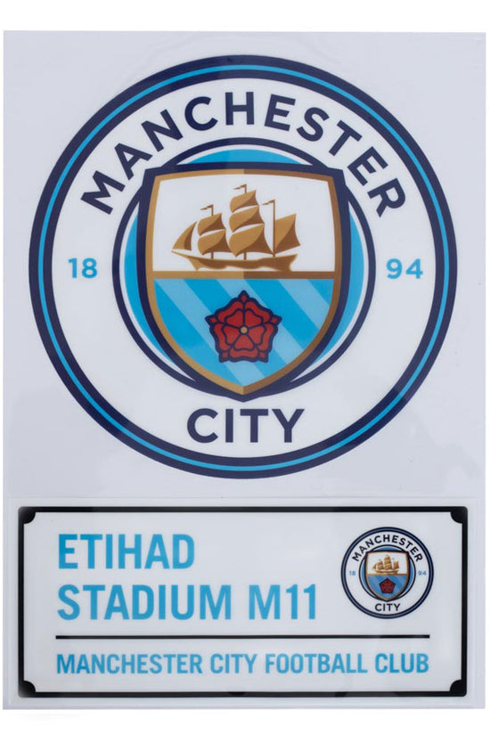 Manchester City FC A4 Car Decal