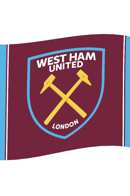 West Ham United FC Crest Stripe Flag