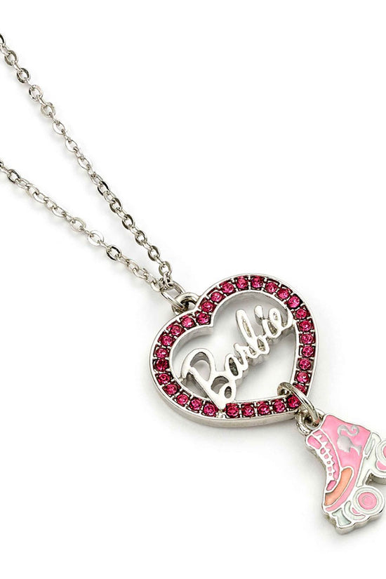 Barbie Silver Plated Heart %26 Roller Skate Necklace