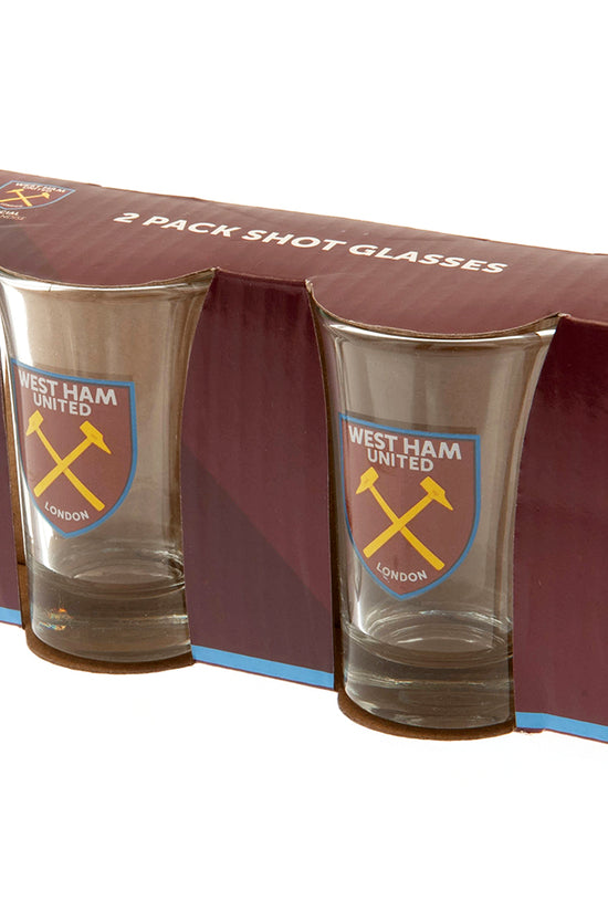 West Ham United FC 2pk Shot Glass Set 2