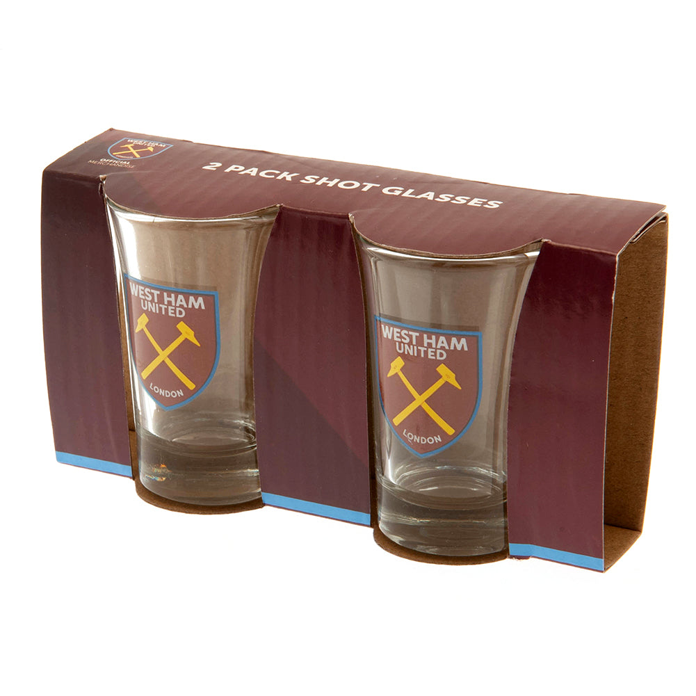 West Ham United FC 2pk Shot Glass Set 2