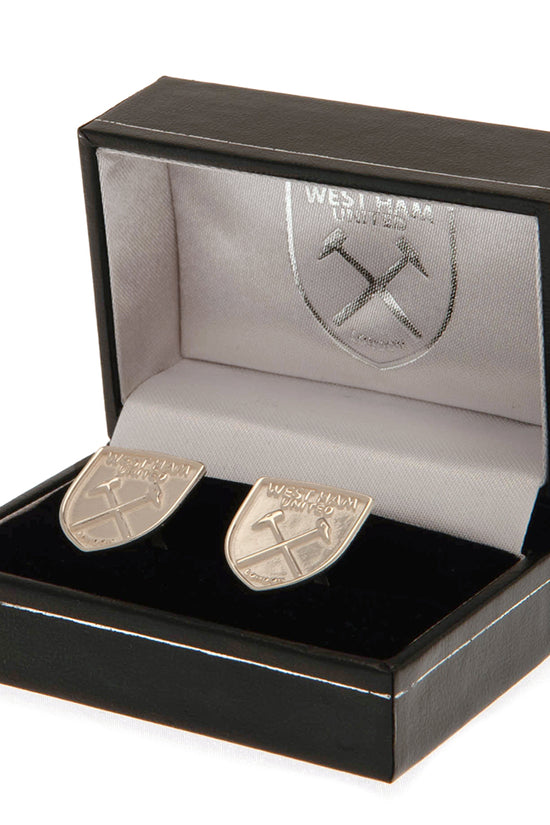 West Ham United FC Sterling Silver Crest Cufflinks