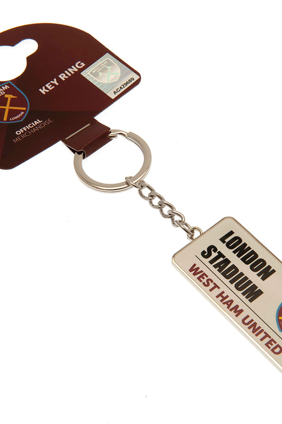 West Ham United FC Street Sign Keyring
