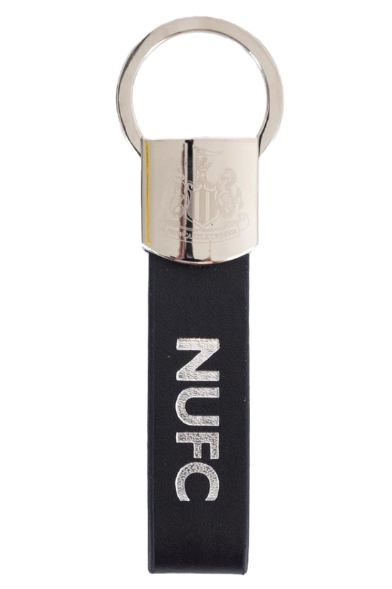 Newcastle United FC Leather Strap Keyring