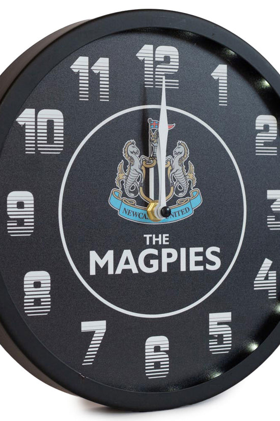 Newcastle United FC Metallic Wall Clock Black 2