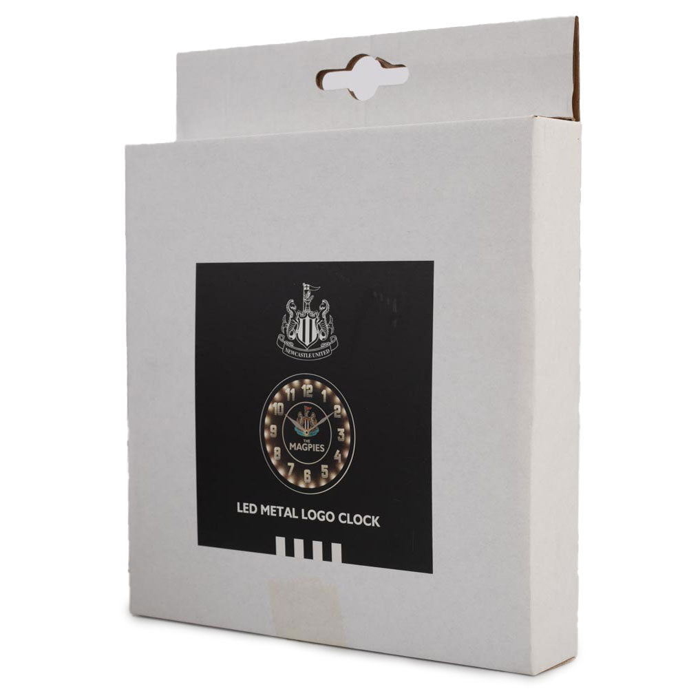 Newcastle United FC Metallic Wall Clock Black 3
