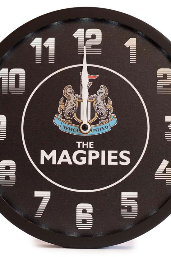 Newcastle United FC Metallic Wall Clock Black