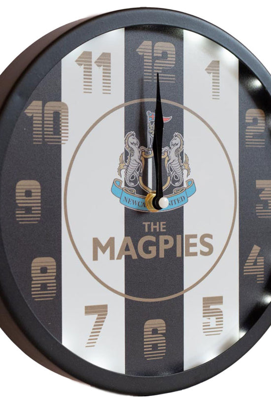 Newcastle United FC Metallic Wall Clock Stripe 2