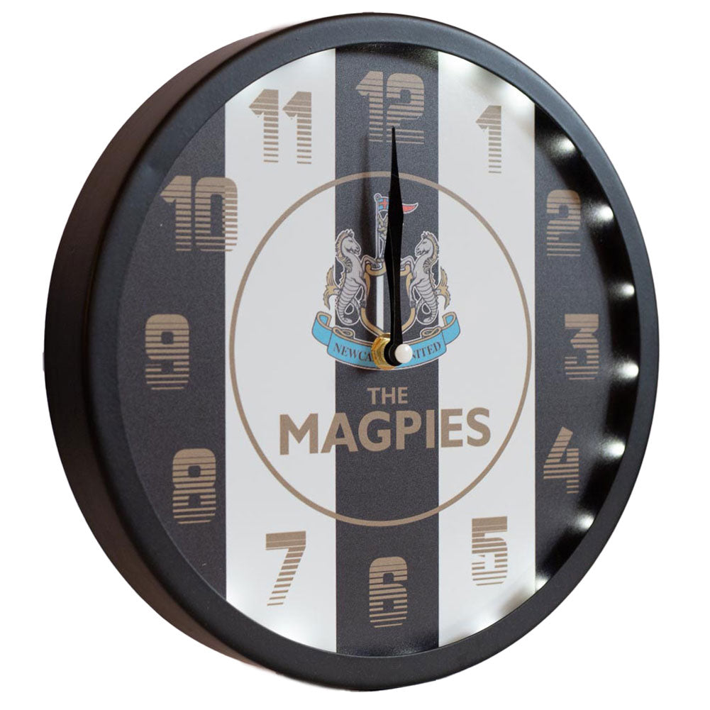 Newcastle United FC Metallic Wall Clock Stripe 2