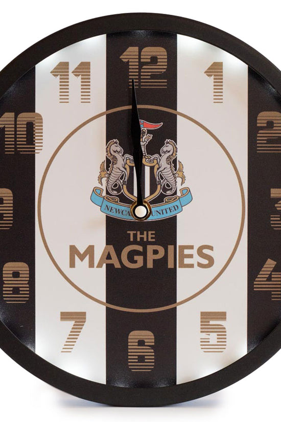 Newcastle United FC Metallic Wall Clock Stripe