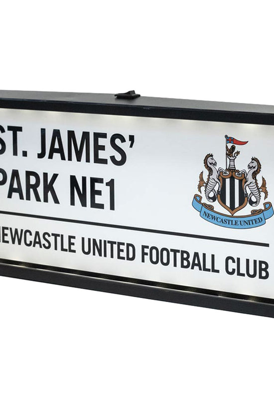 Newcastle United FC Metal LED Street Sign