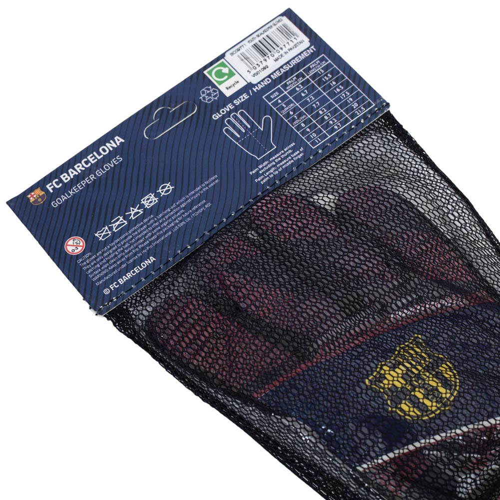 FC Barcelona Fuse Goalkeeper Gloves Yths 2