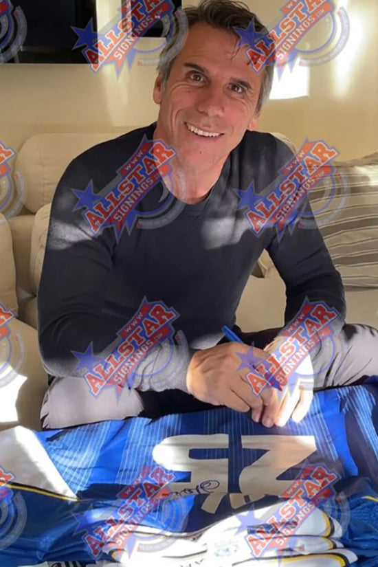 Chelsea FC 1998 Zola Signed Shirt Framed 1