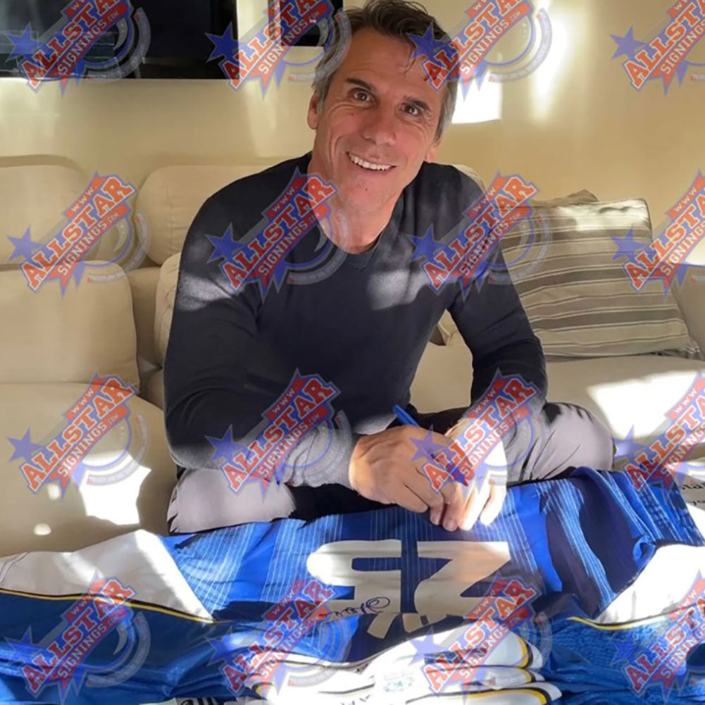 Chelsea FC 1998 Zola Signed Shirt Framed 1