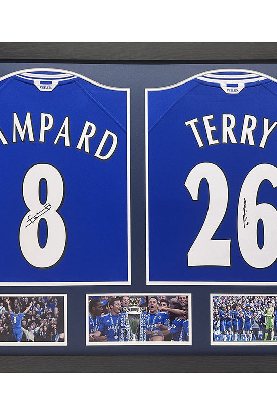 Chelsea FC Lampard Terry Signed Shirts Dual Framed