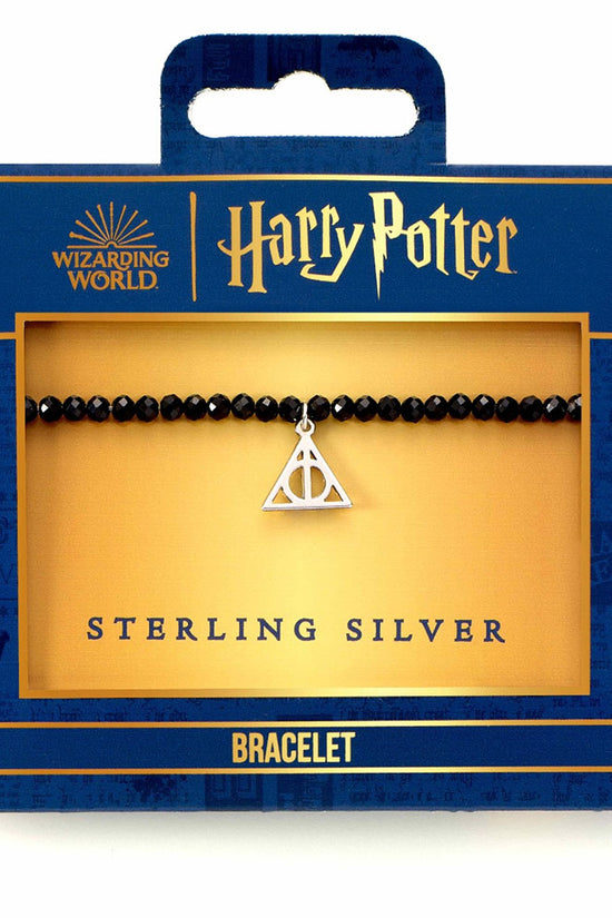 Harry Potter Stone Bracelet With Sterling Silver Charm Deathly Hallows