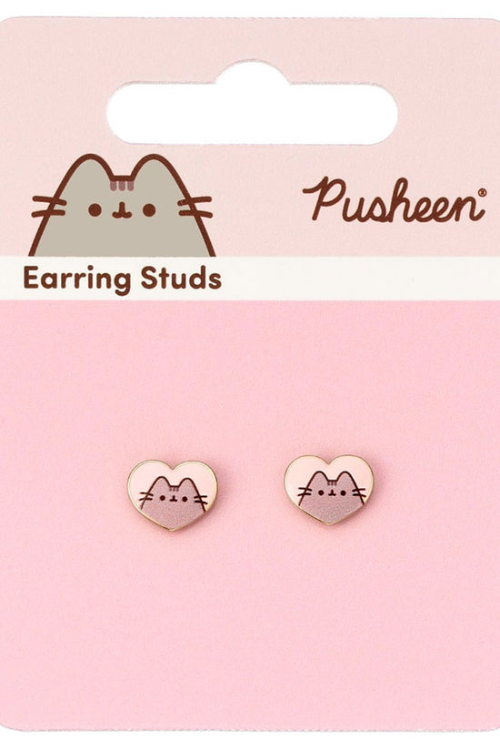 Pusheen Gold Plated Heart Earrings 2