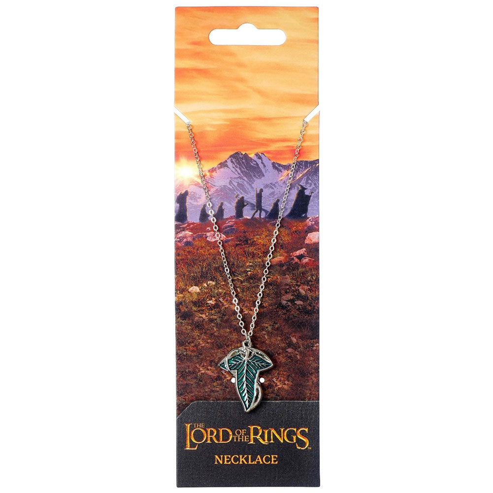 The Lord Of The Rings Silver Plated Necklace Leaf Of Lorien 3