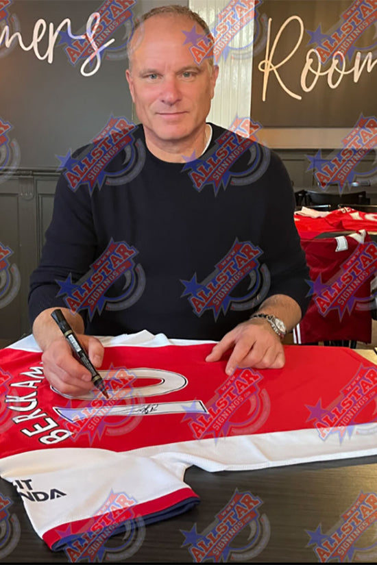 Arsenal FC Bergkamp %26 Henry Signed Shirts Dual Framed 1