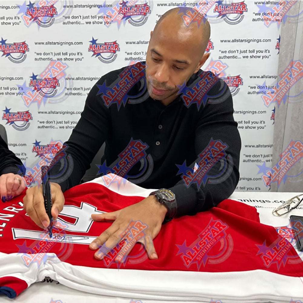 Arsenal FC Bergkamp %26 Henry Signed Shirts Dual Framed 2