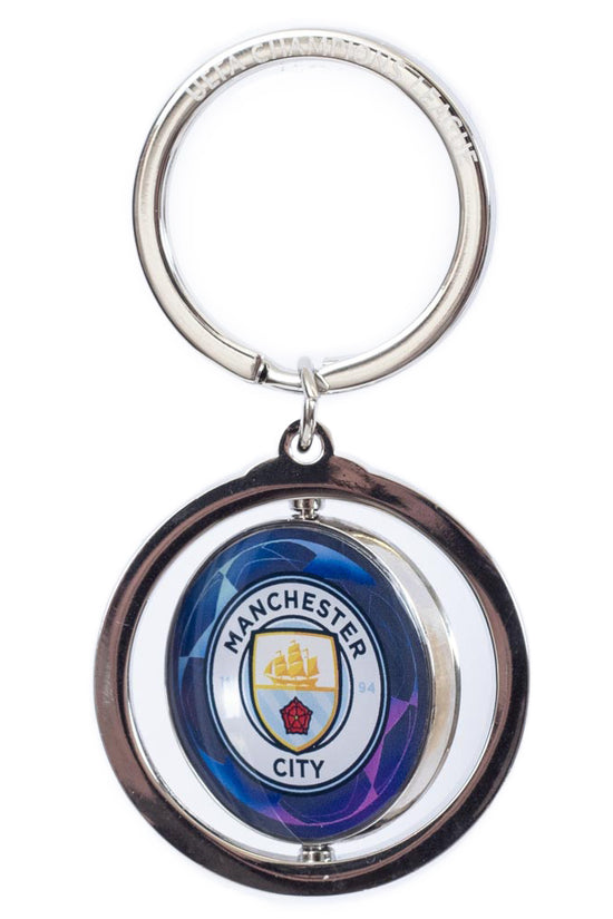 Manchester City FC UCL Spinner Keyring